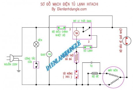 SƠ ĐỒ MẠCH ĐIỆN TỦ LẠNH HITACHI